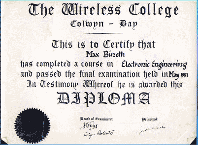 Bineth, Max Diploma